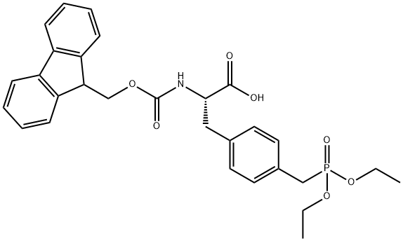 FMOC-4-DIETHYLPHOSPHOMETHYL-L-PHENYLALANINE 化学構造式
