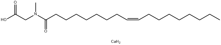 calcium bis[(Z)-N-methyl-N-(1-oxo-9-octadecenyl)aminoacetate]  Structure