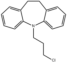 5-(3-クロロプロピル)-10,11-ジヒドロ-5H-ジベンズ[B,F]アゼピン 化学構造式