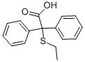 2-乙硫基-2,2-二苯乙酸,16036-85-4,结构式