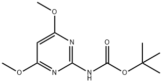 tert-butyl N-(4,6-dimethoxy-2-pyrimidyl)carbamate Struktur