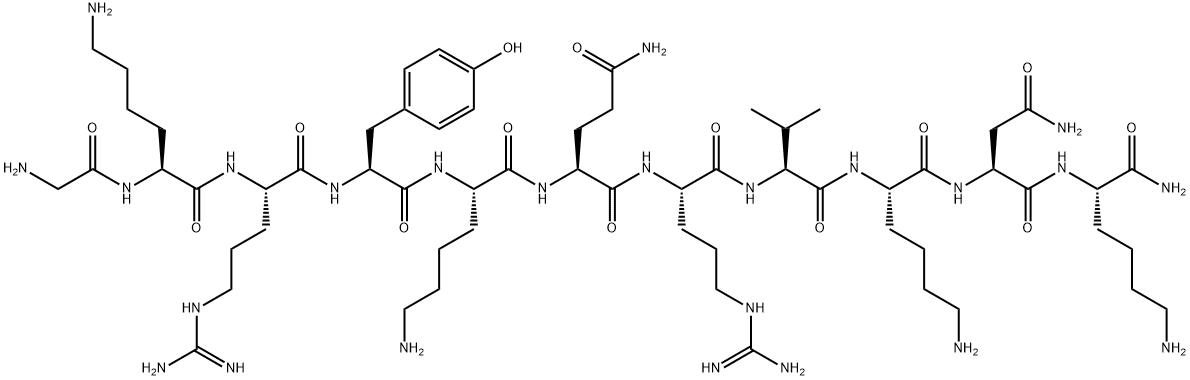 GLY-LYS-ARG-TYR-LYS-GLN-ARG-VAL-LYS-ASN-LYS-NH2 结构式