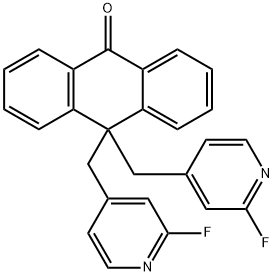 10,10-BIS[(2-FLUORO-4-PYRIDINYL)METHYL]-9(10H)-ANTHRACENONE|10,10-双[(2-氟-4-吡啶基)甲基]-9(10H)-蒽酮