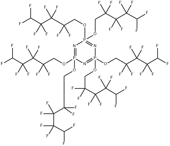 六(1,1,5-氢全氟戊氧基)环三磷腈 结构式