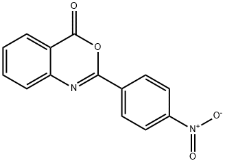2-(4-ニトロフェニル)-4H-3,1-ベンゾオキサジン-4-オン 化学構造式