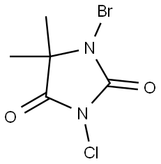 1-Bromo-3-chloro-5,5-dimethylhydantoin Structure