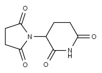 3-(2,5-dioxopyrrolidin-1-yl)piperidine-2,6-dione Struktur