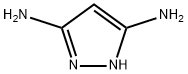 3,5-ジアミノ-1H-ピラゾール 化学構造式