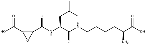 3-[[(1S)-1-[[(5S)-5-amino-5-carboxy-pentyl]carbamoyl]-3-methyl-butyl]c arbamoyl]oxirane-2-carboxylic acid, 160825-49-0, 结构式