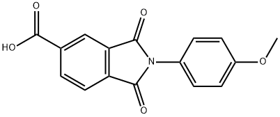 2-(4-甲氧基苯基)-1,3-二氧代-2,3-二氢-1H-异吲哚-5-羧酸 结构式