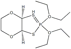 [(2S,3R)-1,4-ジオキサン-2,3-ジイル]ビス(チオ)ビス(チオホスホン酸O,O-ジエチル) 化学構造式