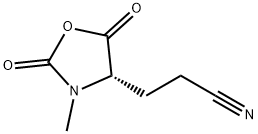 4-Oxazolidinepropanenitrile,3-methyl-2,5-dioxo-,(S)-(9CI) Struktur