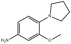 3-メトキシ-4-(1-ピロリジニル)ベンゼンアミン 化学構造式