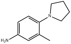 3-甲基-4-(1-吡咯烷基)苯胺 结构式