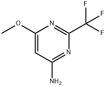 6-メトキシ-2-トリフルオロメチル-4-ピリミジンアミン 化学構造式
