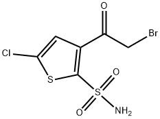 3-(溴乙酰基)-5-氯-2-噻吩磺酰胺, 160982-11-6, 结构式