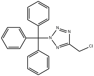 5-CHLOROMETHYL-2-TRITYL-2H-TETRAZOLE, 160998-59-4, 结构式