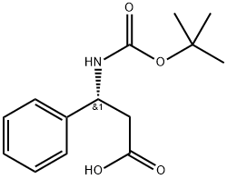 (R)-Boc-beta-苯丙氨酸 结构式