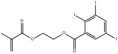 2-(2',3',5'-triiodobenzoyl)ethyl methacrylate Struktur