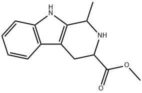 2,3,4,9-テトラヒドロ-1-メチル-1H-ピリド[3,4-b]インドール-3-カルボン酸メチル 化学構造式