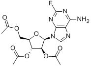 2-Fluoro-9-β-D-(2',3',5'-tri-O-
acetyl arabinofuranosyl)-adenine
 化学構造式
