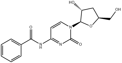 N4-苯甲酰基-3'-脱氧胞苷 结构式