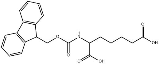 FMOC-RS-2-氨基庚二酸, 161125-38-8, 结构式