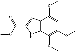 4,6,7-三甲氧基吲哚-2-羧酸甲酯 结构式