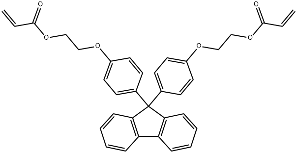 9,9-Bis[4-(2-acryloyloxyethyloxy)phenyl]fluorene Struktur