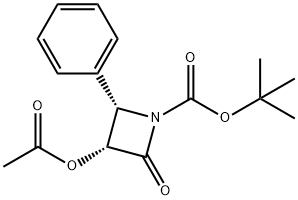 (3R,4S)-1-tert-Butoxycarbonyl-3-acetoxy-4-phenyl-2-azetidinone Struktur