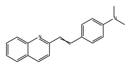 苯胺,N,N-二甲基-4-[2-(2-喹啉基)乙烯基]- 结构式