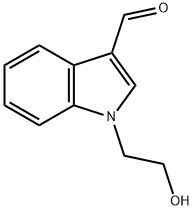 1-(2-ヒドロキシエチル)-1H-インドール-3-カルブアルデヒド 化学構造式