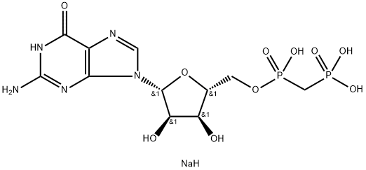 ALPHA,BETA-METHYLENEGUANOSINE 5'-DIPHOSPHATE SODIUM SALT Struktur