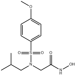AcetaMide, N-hydroxy-2-[[(4-Methoxyphenyl)sulfonyl](2-Methylpropyl)aMino]- Structure