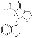 3-Thiazolidinepropanoic acid, alpha,alpha-dimethyl-2-((2-methoxyphenox y)methyl)-beta-oxo- Structure