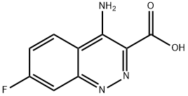 3-Cinnolinecarboxylic acid, 4-amino-7-fluoro-, hydrate Structure