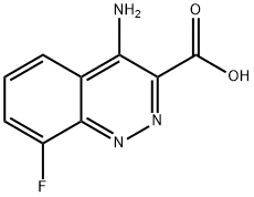 3-Cinnolinecarboxylic acid, 4-amino-8-fluoro-, hydrate Structure