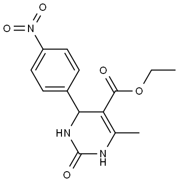 6-METHYL-4-(4-NITRO-PHENYL)-2-OXO-1,2,3,4-TETRAHYDRO-PYRIMIDINE-5-CARBOXYLIC ACID ETHYL ESTER Structure