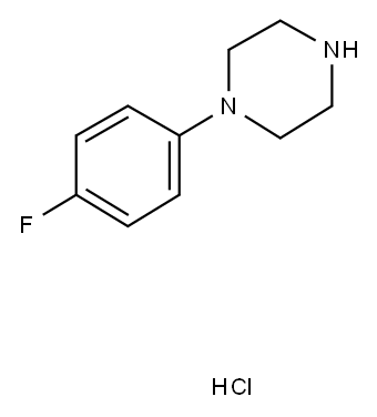 1-(4-氟苯基)哌嗪盐酸盐 结构式