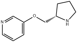 3-[[(2S)-2-ピロリジニル]メトキシ]ピリジン 化学構造式