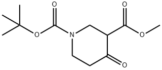 4-オキソピペリジン-1,3-ニカルボン酸1-TERT-ブチルチル3-メチル 化学構造式