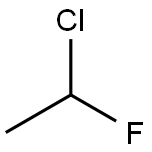 1-クロロ-1-フルオロエタン 化学構造式