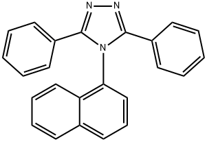 4-(1-ナフチル)-3,5-ジフェニル-1,2,4-トリアゾール 化学構造式
