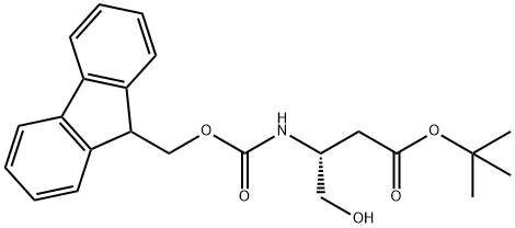 FMOC-(S)-3-AMINO-4-HYDROXYBUTANOIC ACID T-BUTYL ESTER 结构式