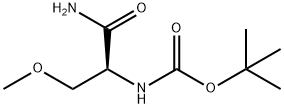 Carbamic acid, [2-amino-1-(methoxymethyl)-2-oxoethyl]-, 1,1-dimethylethyl Structure