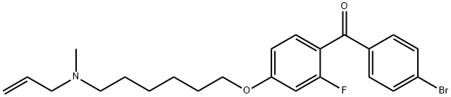 (4-BROMOPHENYL)[3-FLUORO-4-[[6-(METHYL-2-PROPENYLAMINO)HEXYL]OXY]PHENYL]-METHANONE Structure