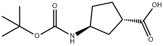 (1S,3S)-N-BOC-氨基环戊烷-3-羧酸,161601-29-2,结构式