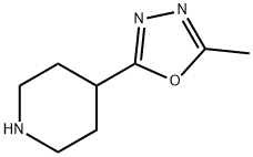 2-甲基-5-(哌啶-4-基)-1,3,4-恶二唑 结构式
