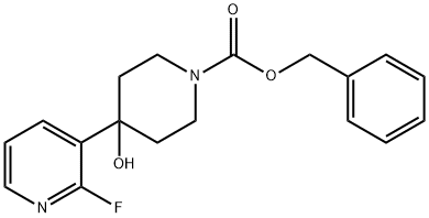 4-(2-氟-3-吡啶基)-4-羟基-1-哌啶羧酸苯甲酯, 161610-13-5, 结构式