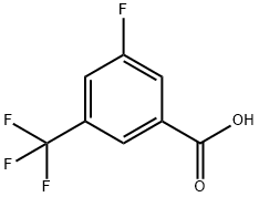 3-フルオロ-5-(トリフルオロメチル)安息香酸 化学構造式